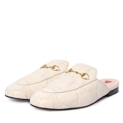 gucci princetown flat canvas bit mules|Women's Princetown slipper in ivory GG leather .